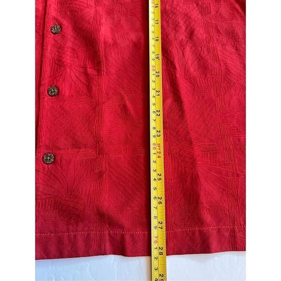 Tommy Bahama Tropic Isles Silk Camp Shirt Men's Size Medium Red - Picture 7 of 8